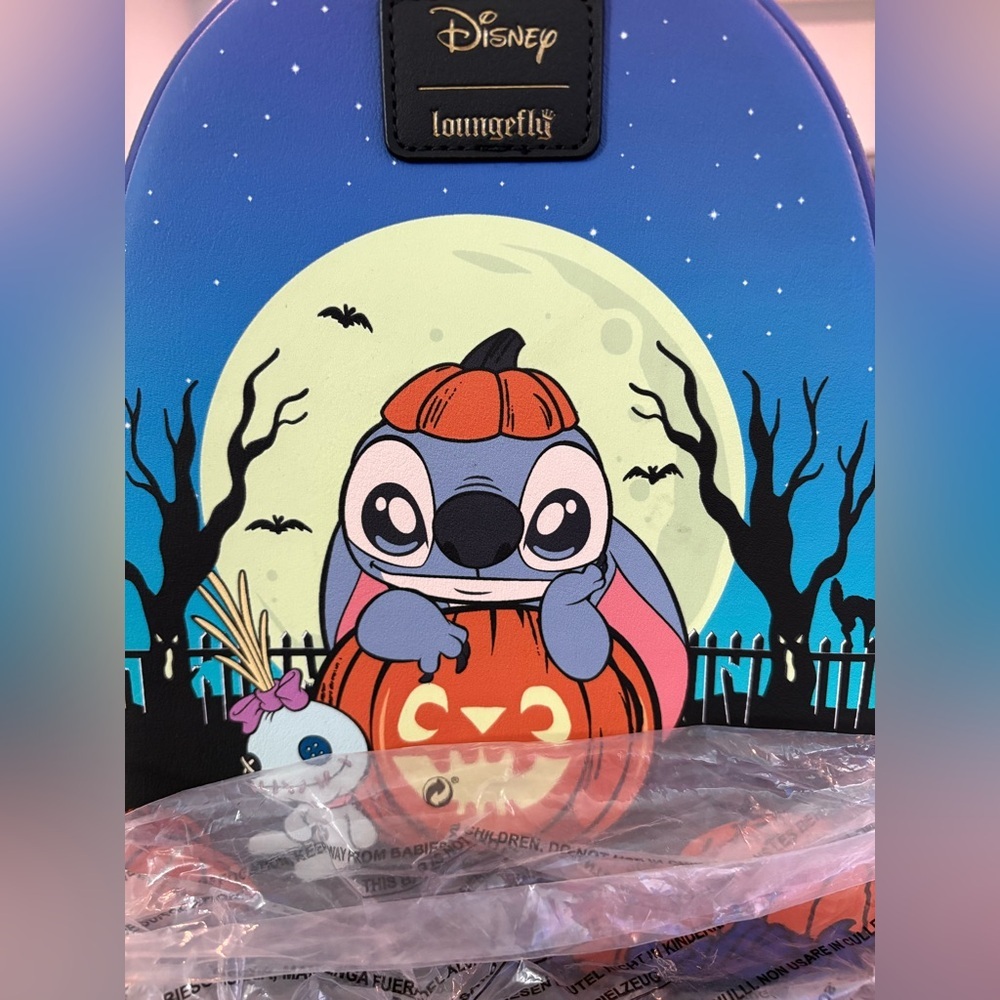 Loungefly Stitch Blue and Orange Disney Backpack